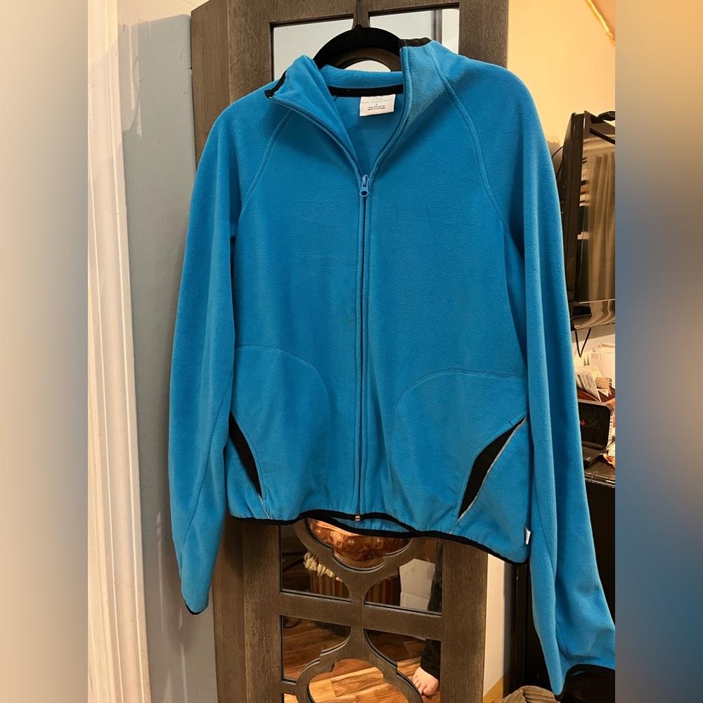 Blue/Black zip fleece size small